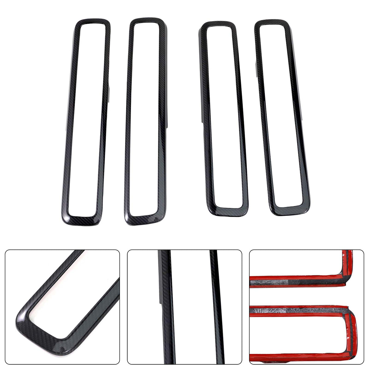 2019-2023 Mercedes Benz G-Class W464 W463A Dry Carbon Fiber Inner Door Frame Cover Trim Generic