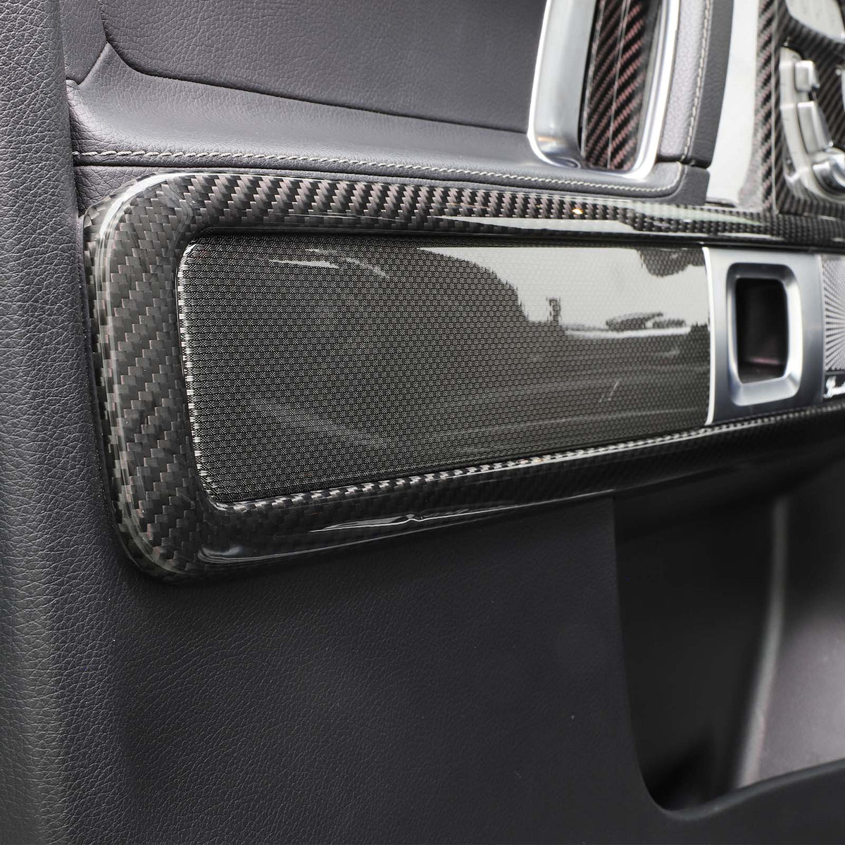 2019-2023 Mercedes Benz G-Class W464 W463A Dry Carbon Fiber Inner Door Frame Cover Trim Generic