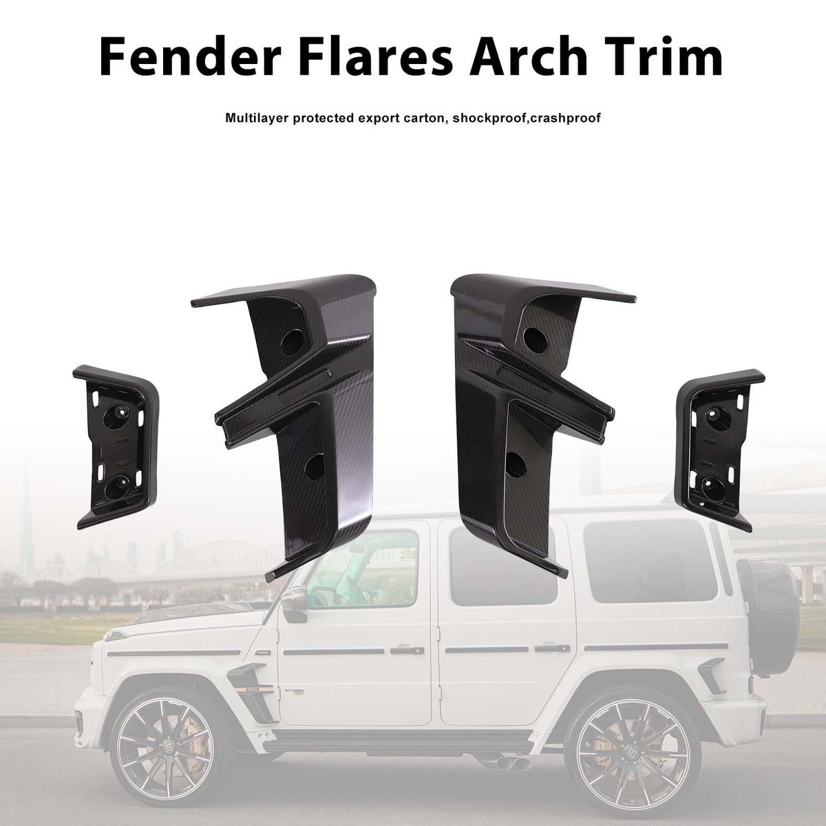 2019- Mercedes Benz W464 W463A B700 B800 Widebody Dry Carbon Fender Flares Arch Trims Generic
