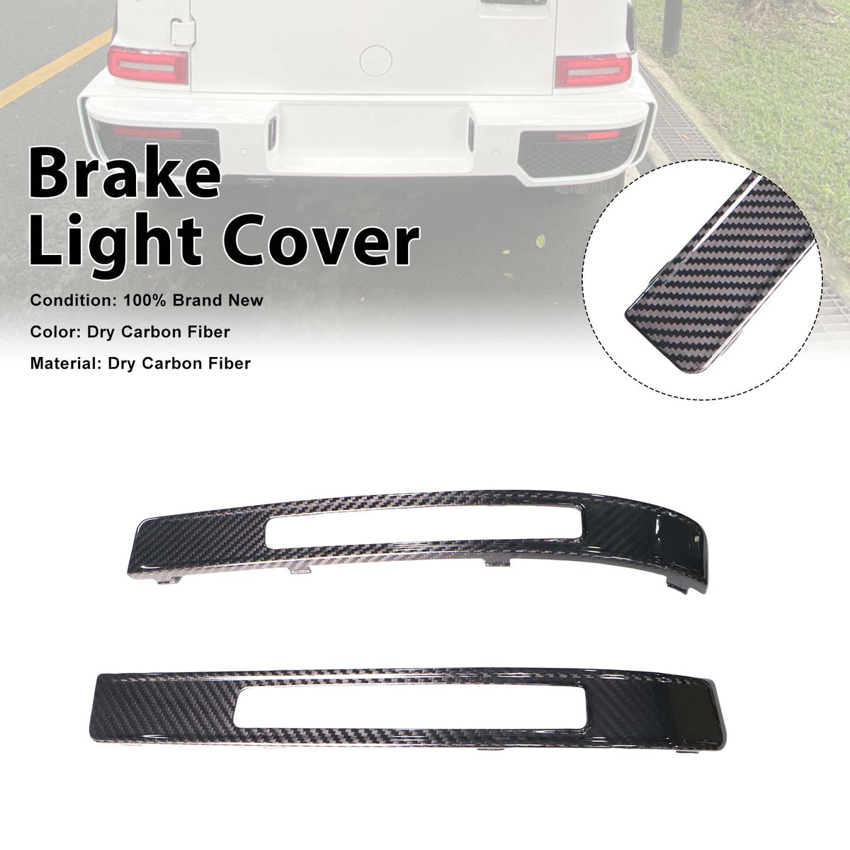 2019-2023 Mercedes Benz G-Class W464 W463A G63 B700 B900 Dry Carbon Brake Light Cover Generic