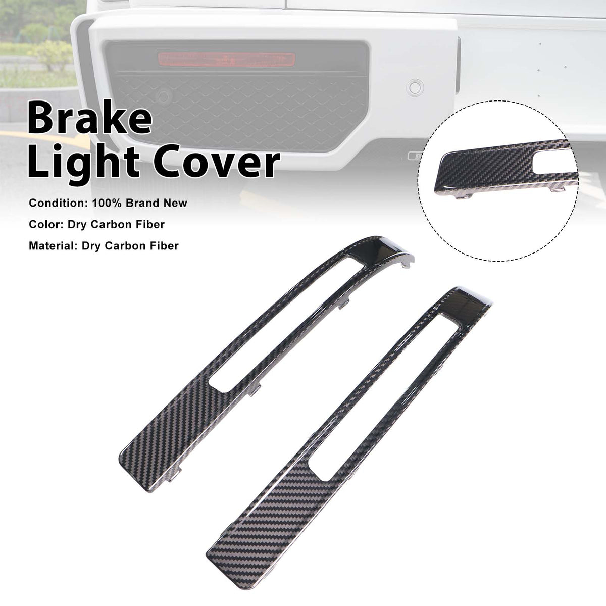 2019-2023 Mercedes Benz G-Class W464 W463A G63 B700 B900 Dry Carbon Brake Light Cover Generic