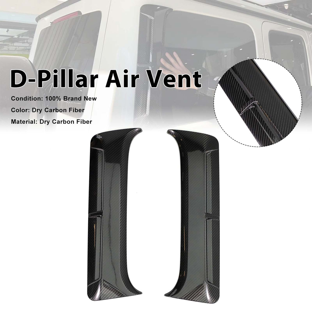 2019-2023 Mercedes Benz G-Class W464 W463A Carbon Fiber LM-Style D-Pillar Air Vents Generic