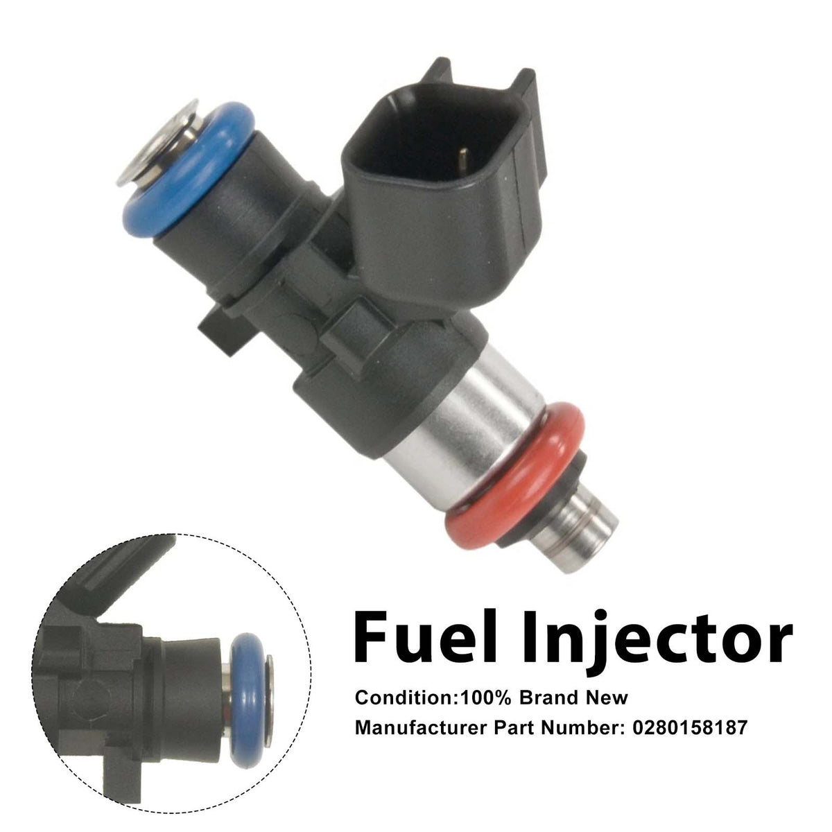 2012-2015 Chevrolet Camaro ZL1 6.2L V8 1Pcs Fuel Injector 0280158187 12598646 Generic