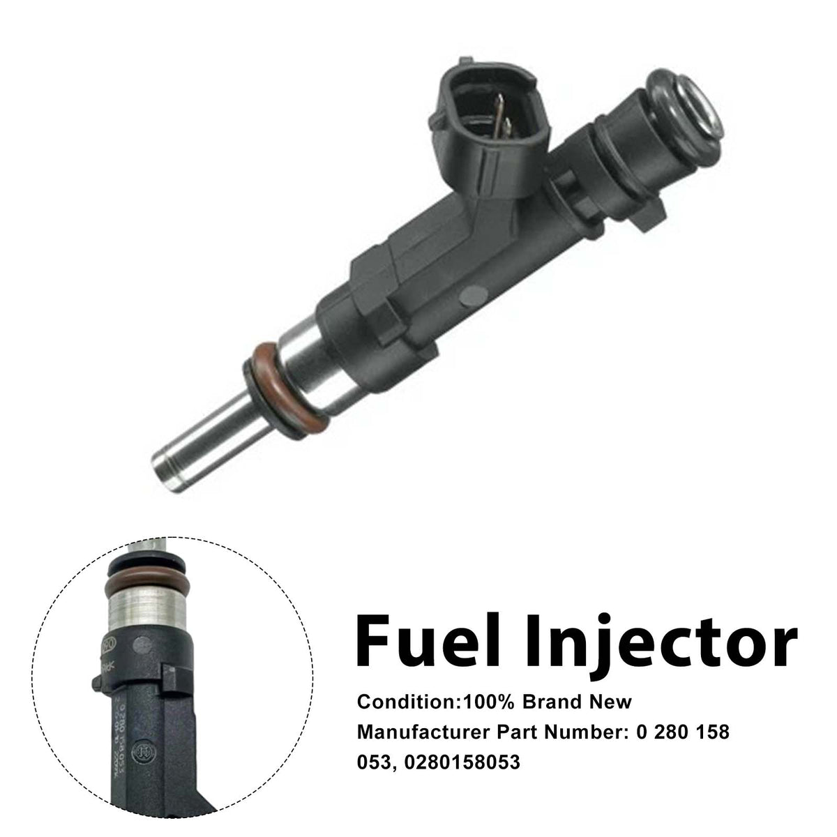 2005-2008 Audi A6 Avant C6 4F5 2.4 1Pcs Fuel Injector 0 280 158 053 06E 133 551 Generic