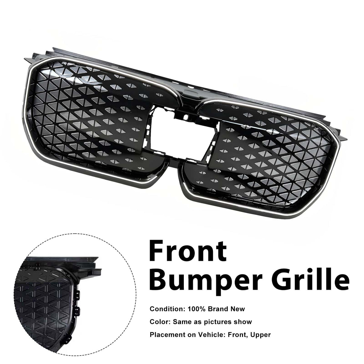 2023-2025 BMW U11 iX1 EV BEV Black Front Bumper Grill Grille Generic