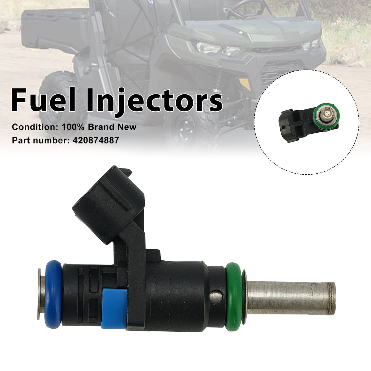 2019-2024 Can-Am Traxter Maverick Defender Injection Valve Ass'y Fuel Injectors 420874887 Generic