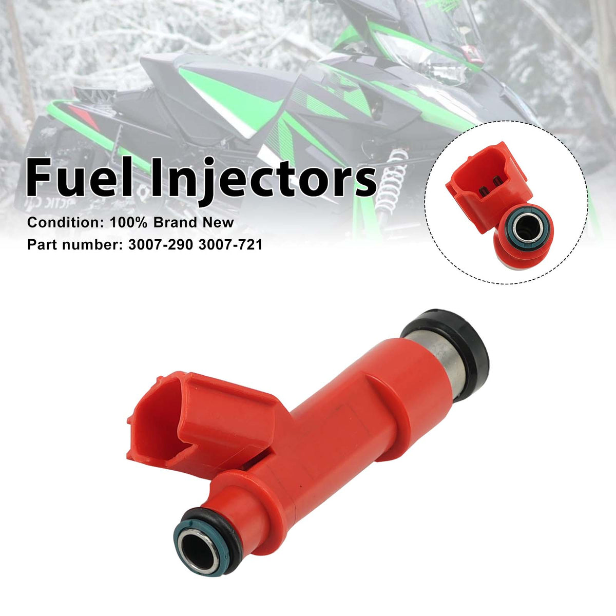 2007-2011 Arctic Cat M1000 Fuel Injectors 3007-290 3007-721 Generic