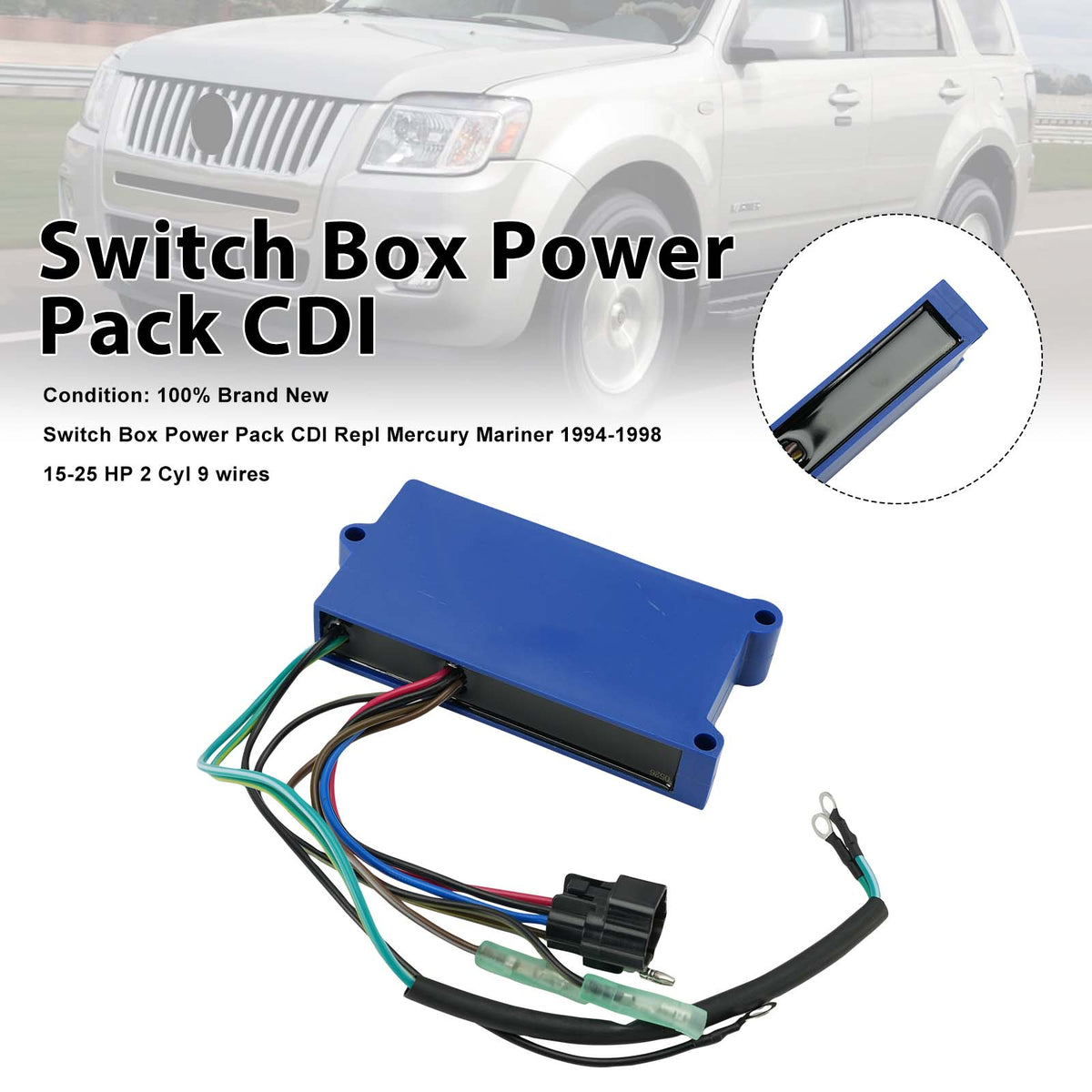 1994-1998 Mercury Mariner Switch Box Power Pack CDI Most 15HP 20HP 25 HP 2 Cyl Switch Box Power Pack CDI Generic