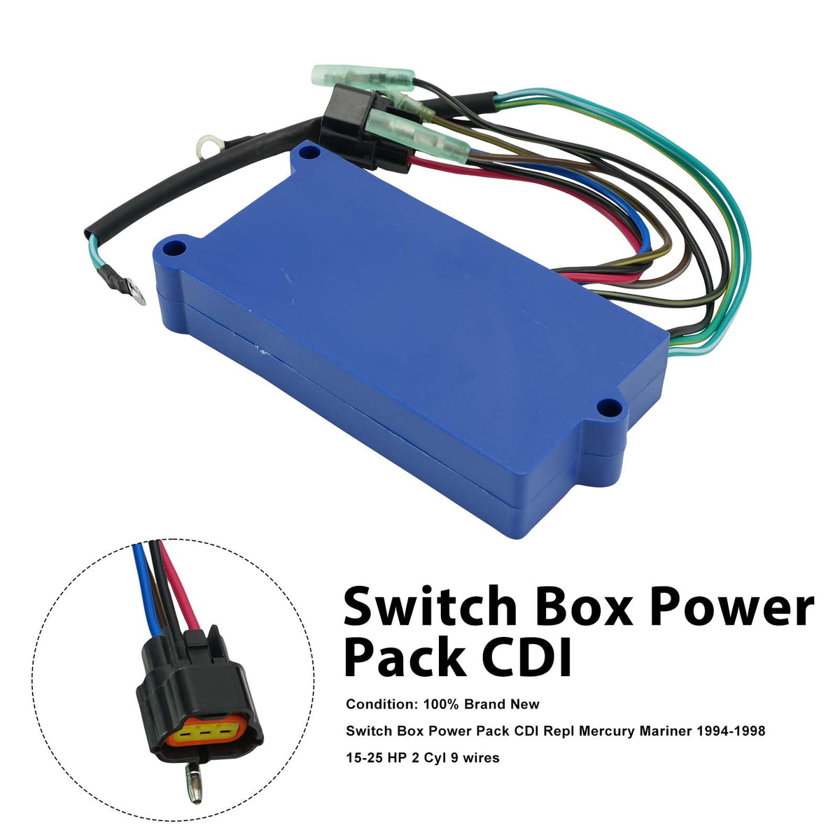 1994-1998 Mercury Mariner Switch Box Power Pack CDI Most 15HP 20HP 25 HP 2 Cyl Switch Box Power Pack CDI Generic