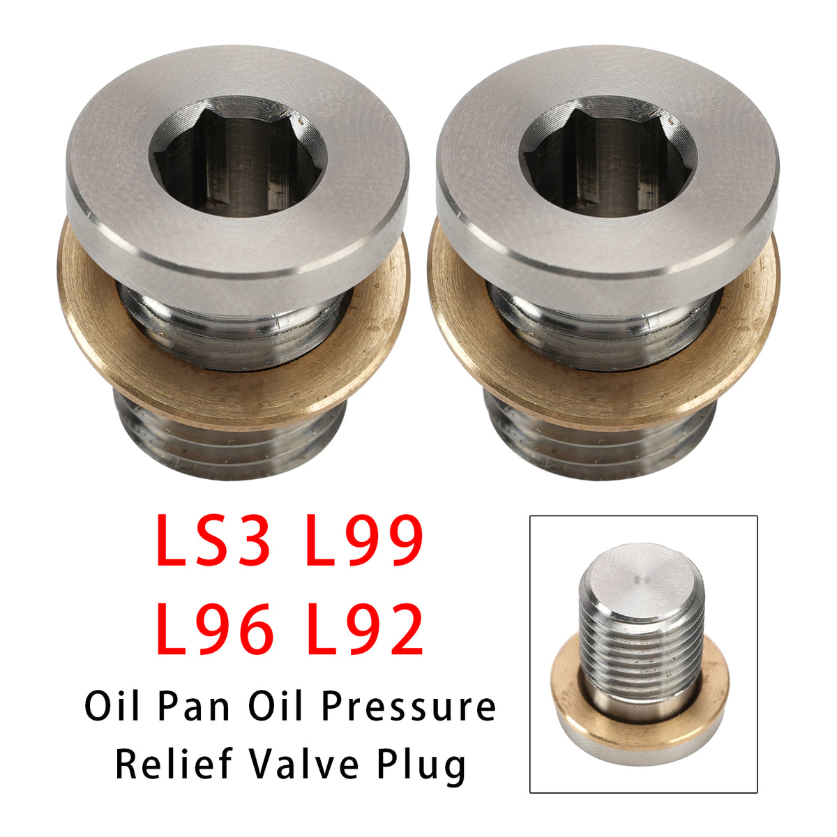 2007-2013 a wide range of GM Gen IV LS engines including LS3, L99, L96, L92, LMG, LC9, L76, and LH6 from . 2PCS Oil Pan Oil Pressure Relief Valve Plug LS3 L99 L96 L92 LMG LC9 L76 LH6 Generic