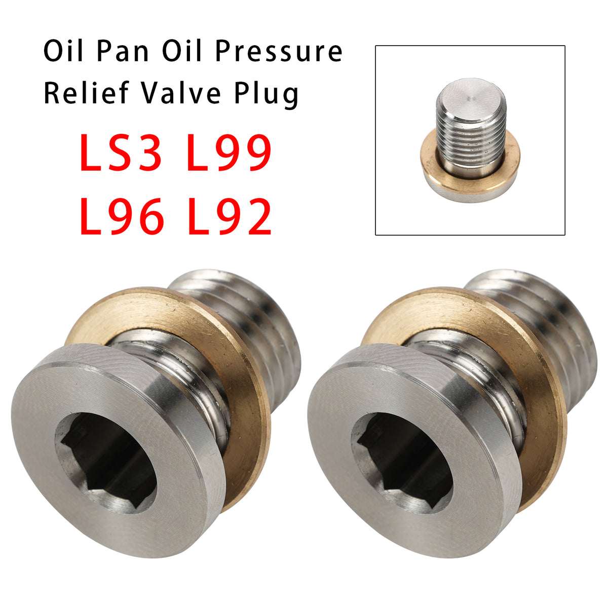 2007-2013 a wide range of GM Gen IV LS engines including LS3, L99, L96, L92, LMG, LC9, L76, and LH6 from . 2PCS Oil Pan Oil Pressure Relief Valve Plug LS3 L99 L96 L92 LMG LC9 L76 LH6 Generic