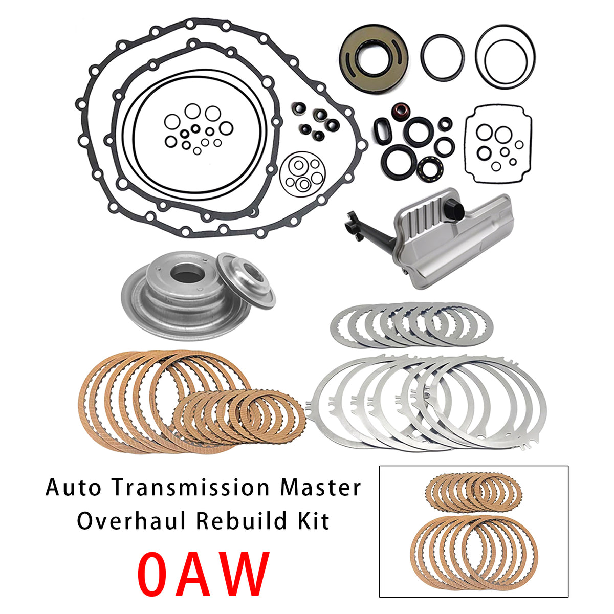 2006 AUDI A5 L4 1.8L 2.0L/V6 3.0L -14 CVT Auto Transmission Master Overhaul Rebuild Kit VL381 T10900E (T10902E+T151080B+T151081A) Generic