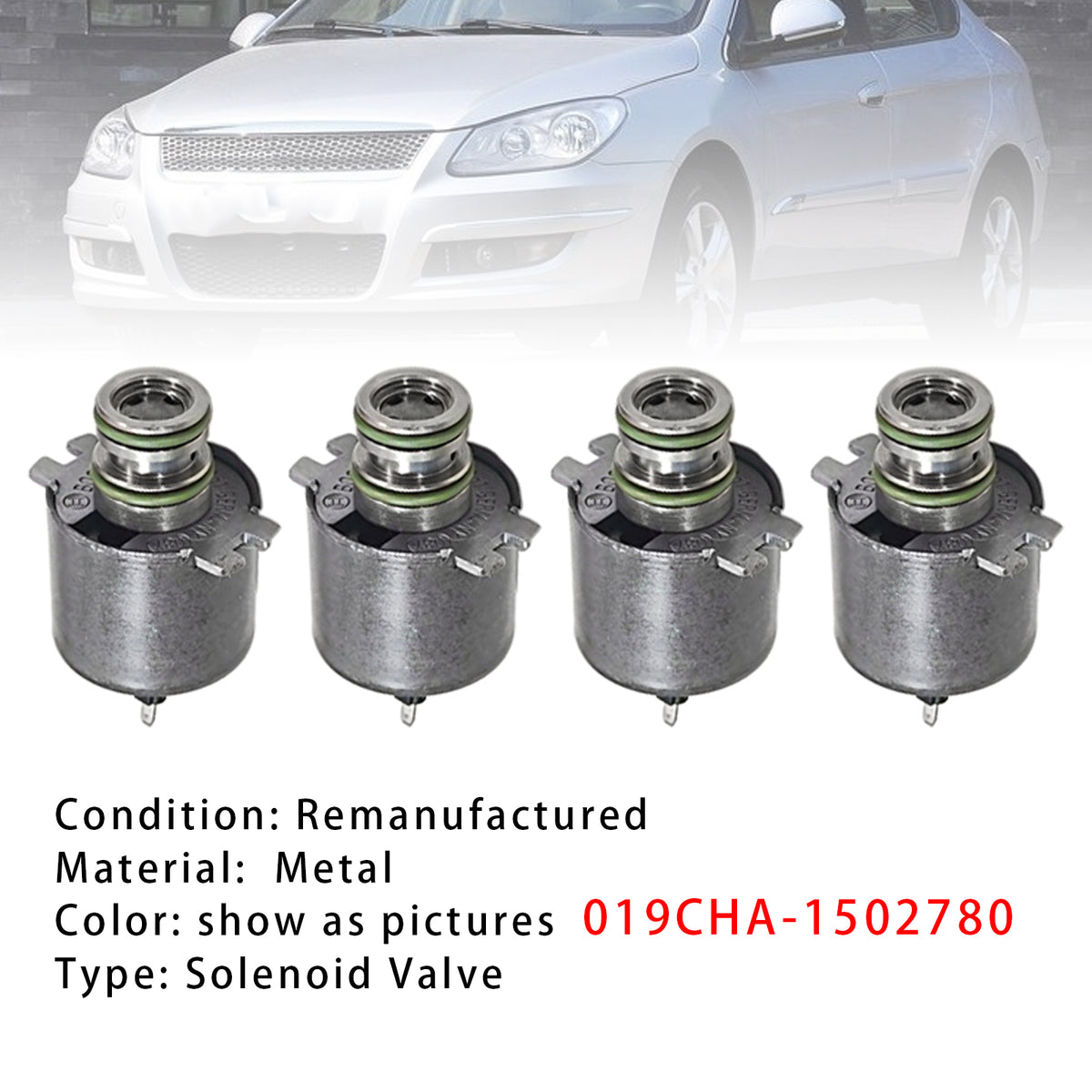 Chery A3 A5 E5 G3 3X QR019CHA CVT 4PCS Transmission Solenoid Valve 019CHA-1502780 Generic