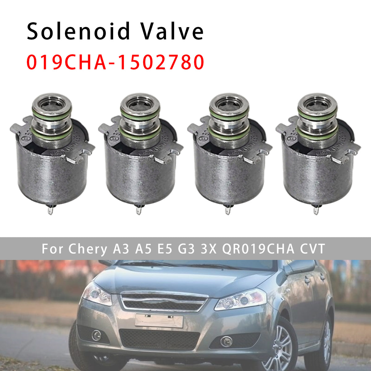 Chery A3 A5 E5 G3 3X QR019CHA CVT 4PCS Transmission Solenoid Valve 019CHA-1502780 Generic