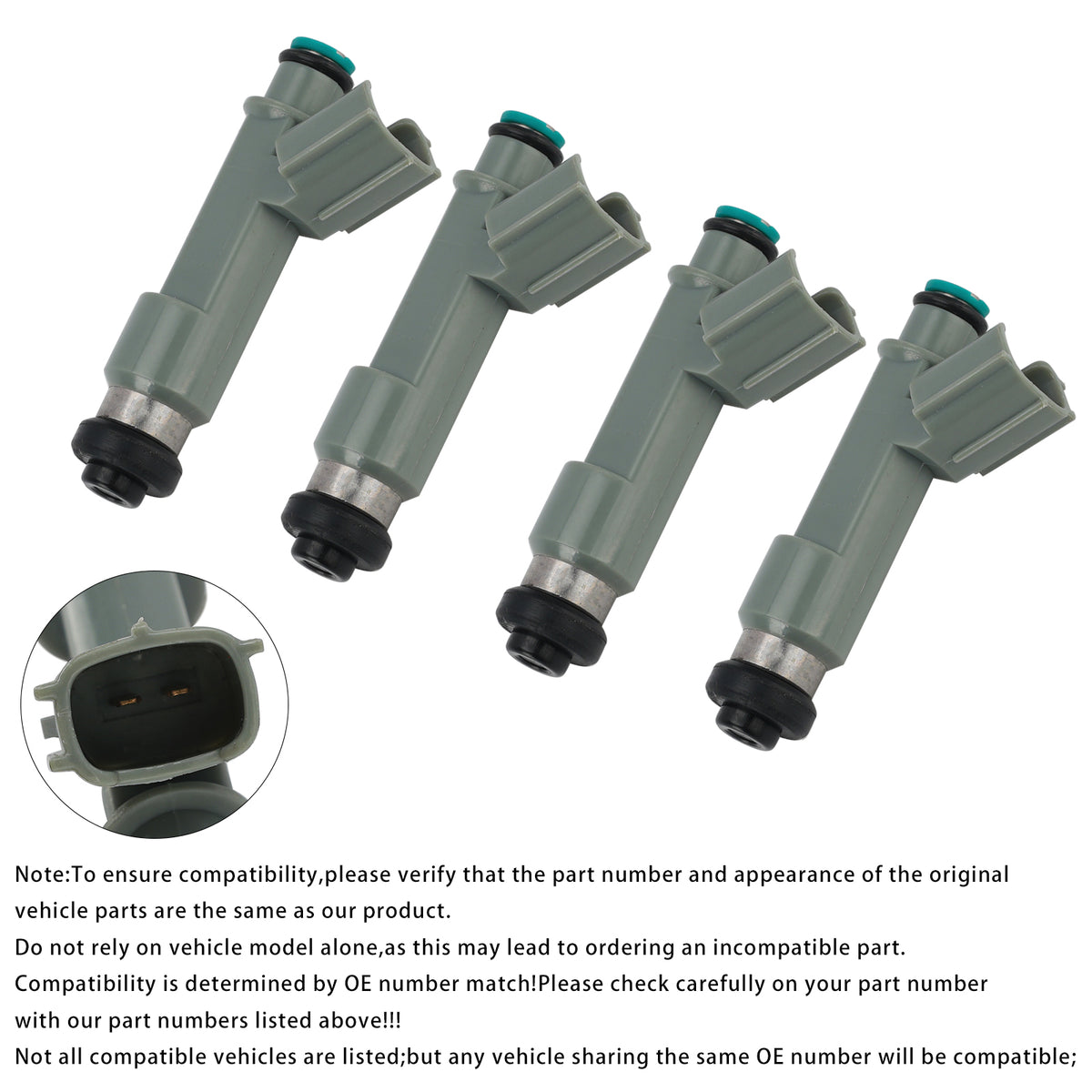 2010-2011 Suzuki Swift 1st Gen 4Pcs Fuel Injector 15710M68K10 Generic