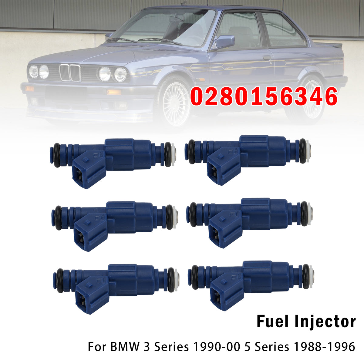 1987-1994 BMW 7 Series E32 6Pcs Fuel Injector 0280156346 Generic