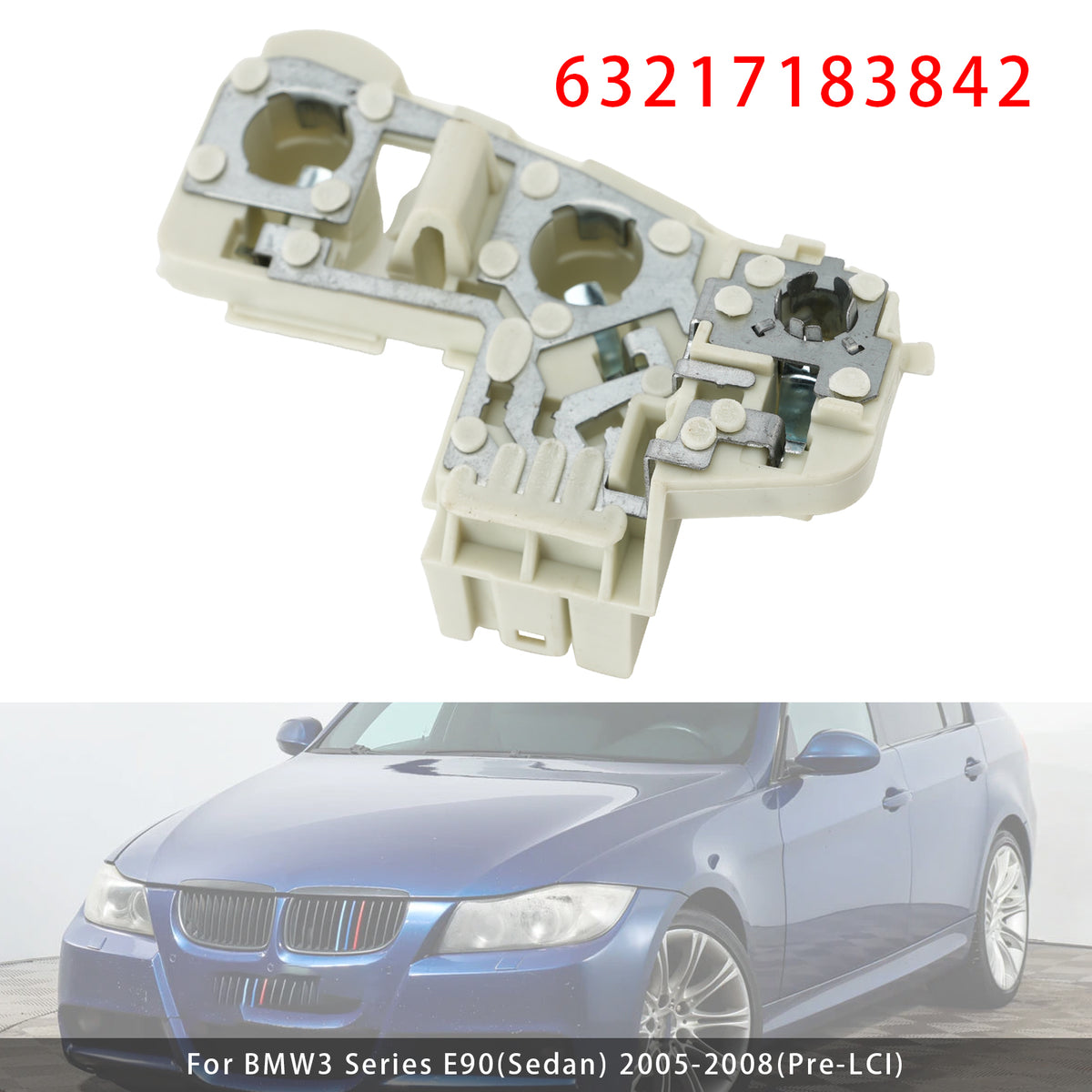 2005-2008 BMW 3 Series E90(Sedan) (Pre-LCI) Rear Right Bulb Holder Socket 63217183842 7183842 Generic