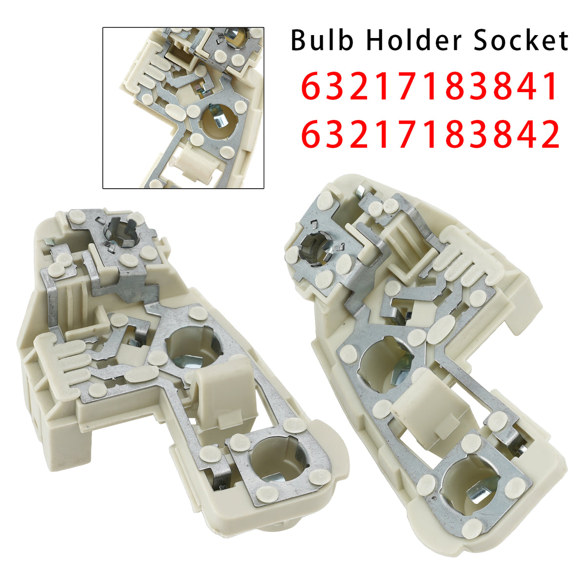 2005-2008 BMW 3 Series E90(Sedan) (Pre-LCI) Rear Left+Right Bulb Holder Socket 63217183841 63216937476 Generic