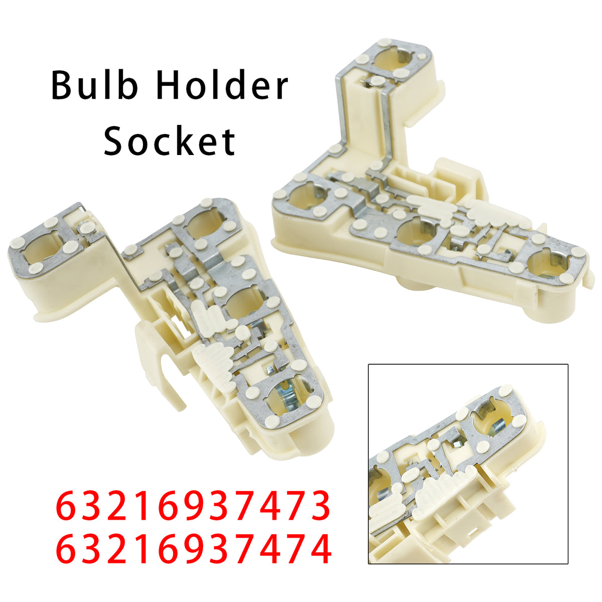 2005-2008 BMW 3 Series E90(Sedan) (Pre-LCI) Rear Left+Right Bulb Holder Socket 63216937473 63216937474 Generic