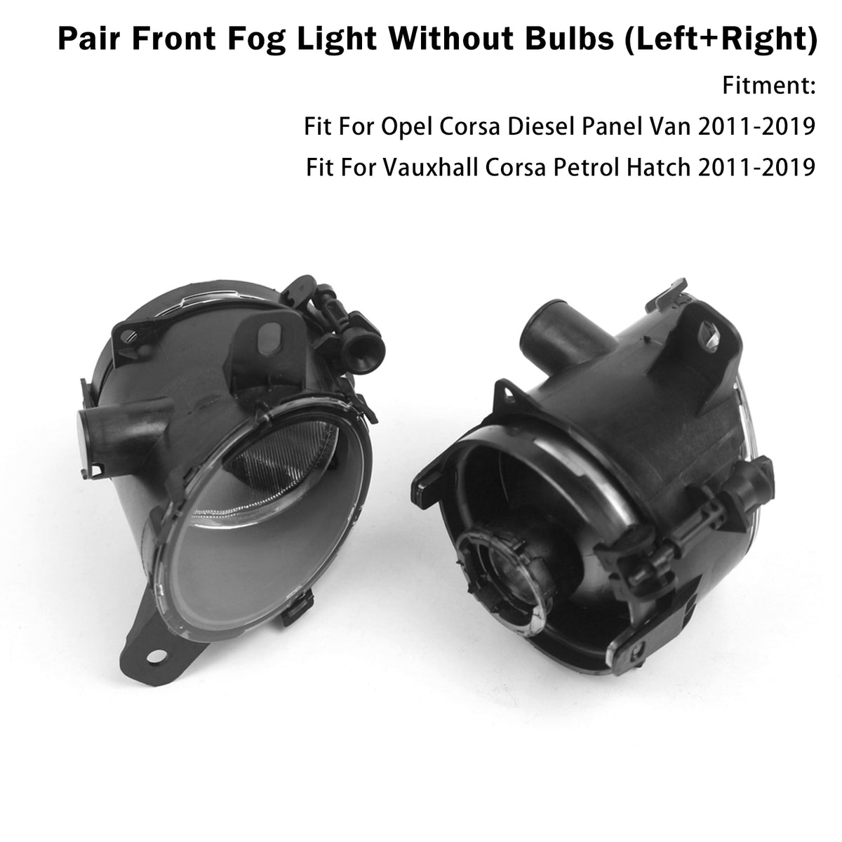 2011-2019 Vauxhall Corsa Petrol Hatch Pair Front Fog Light Lamp 13253626 1710044 Generic