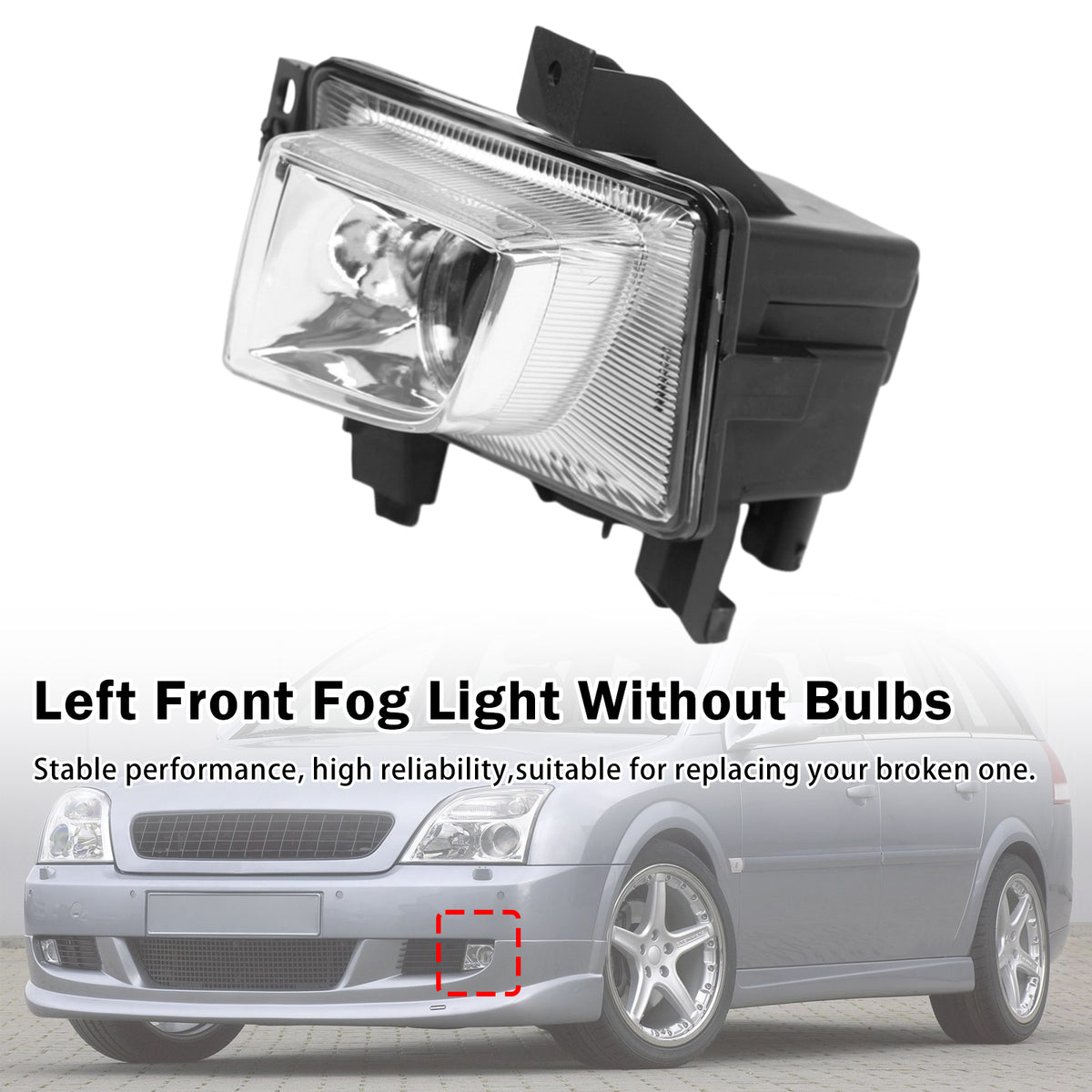 2003-2008 Opel Vectra C Left Front Fog Light Lamp 6710037 93181409 Generic