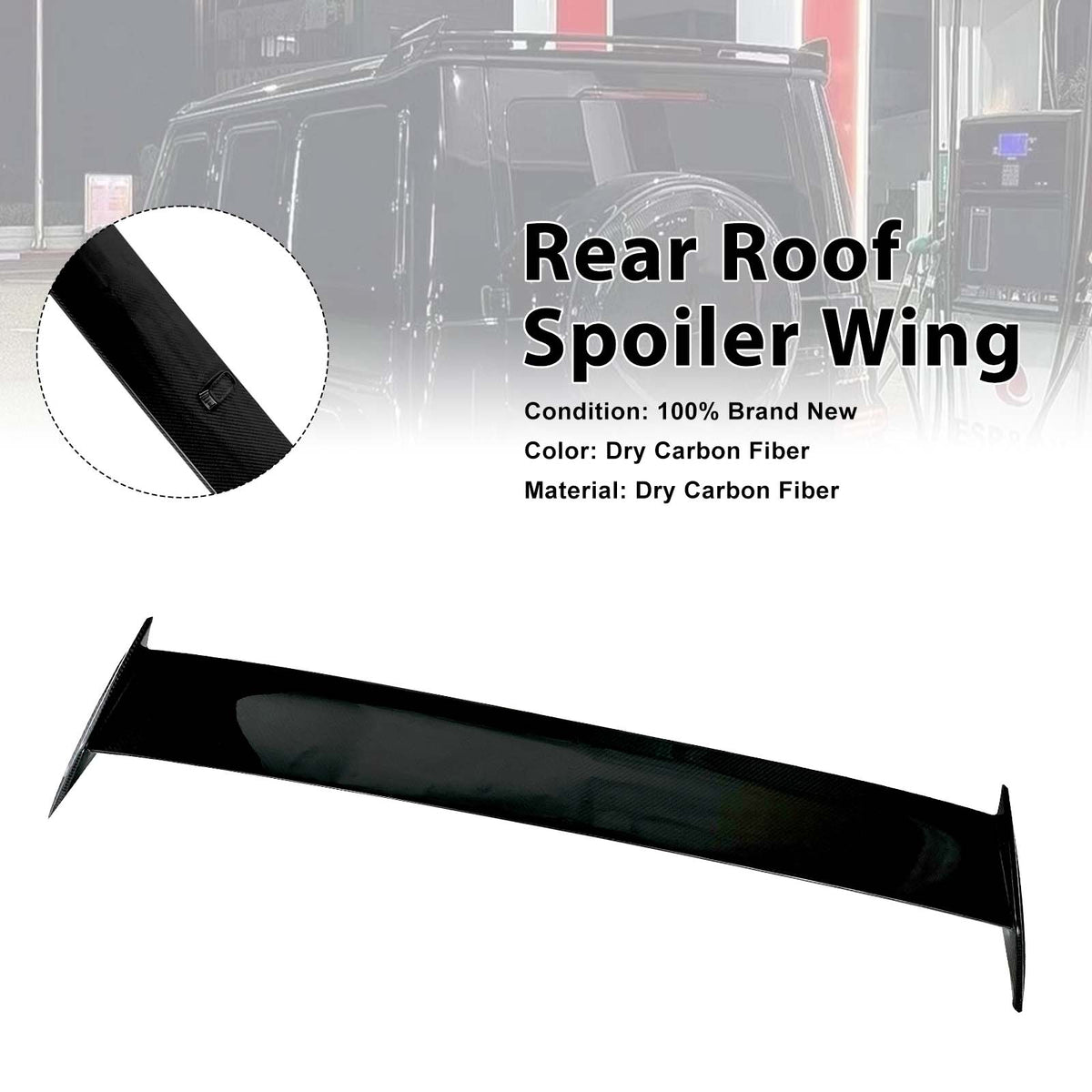 2025- Mercedes Benz G-Class W465 Carbon Fiber Rear Roof Spoiler Wing Generic