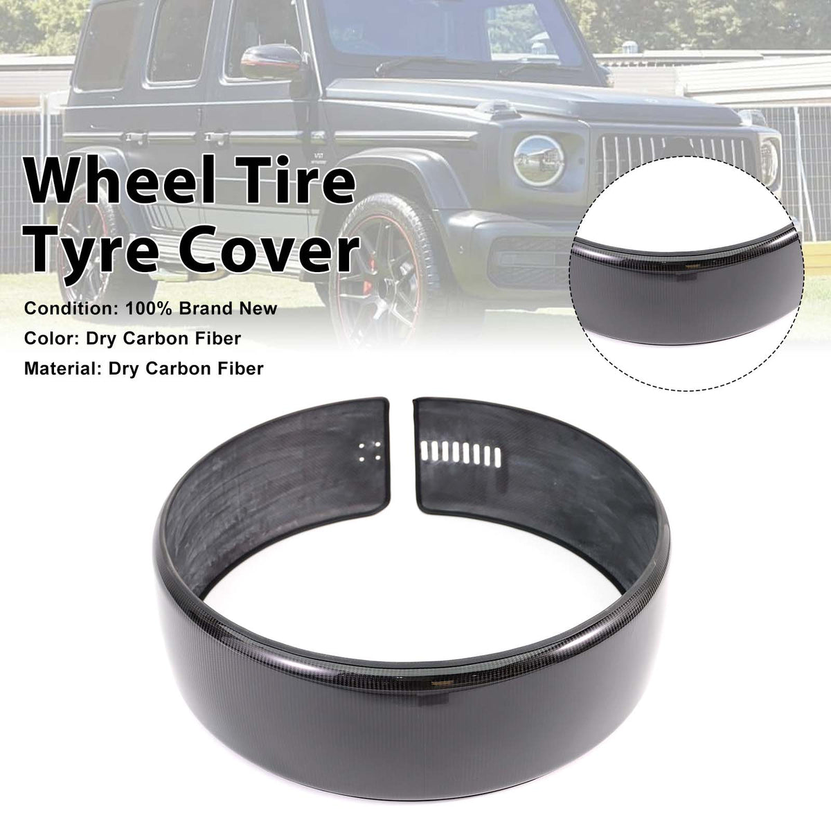 2019-2023 Mercedes Benz G Class W463 W464 W465 Carbon Fiber Spare Wheel Ring Tire Cover Generic