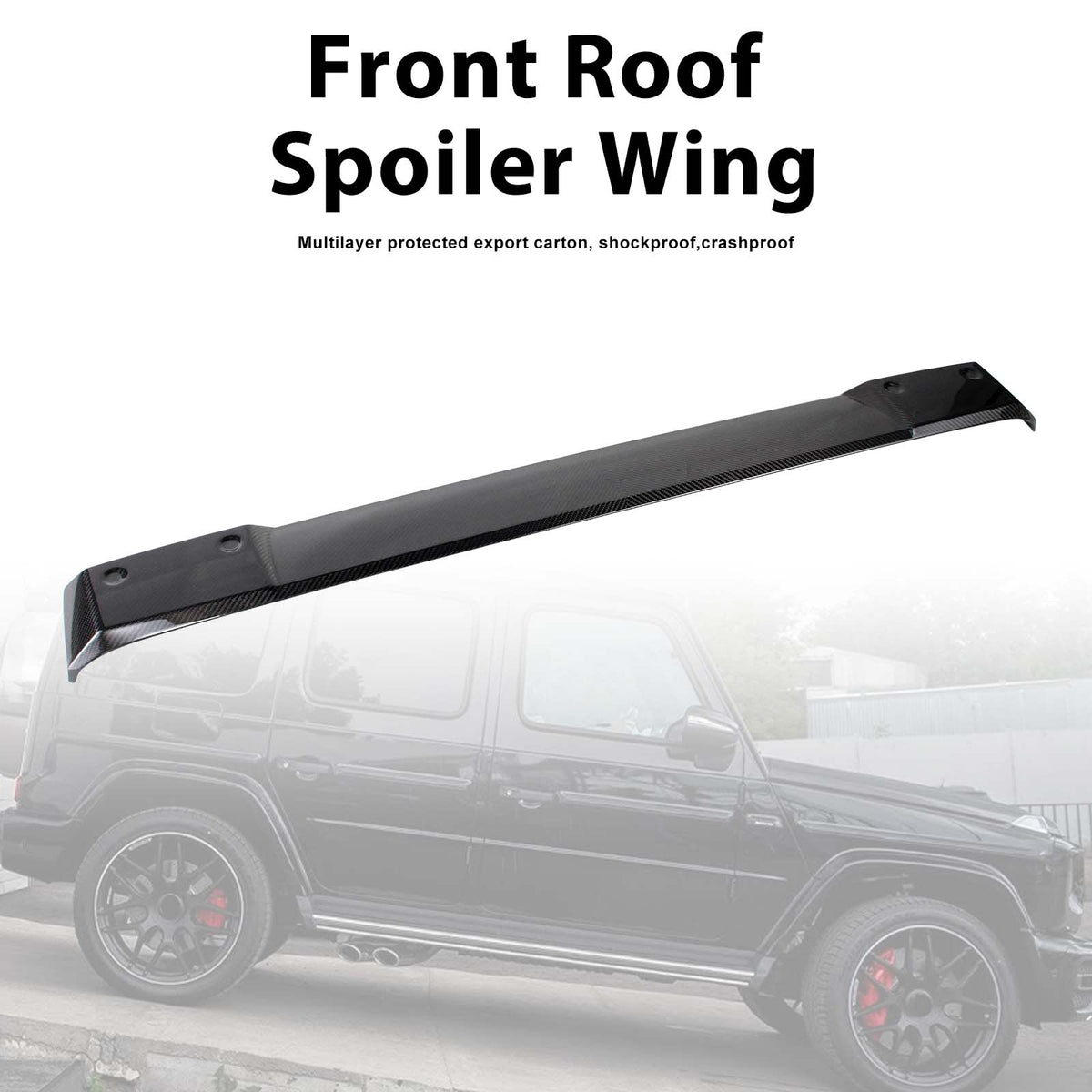 2019-2023 Mercedes Benz G-Class W464 W463A With Led Light Shark style Front Roof Spoiler Wing Generic