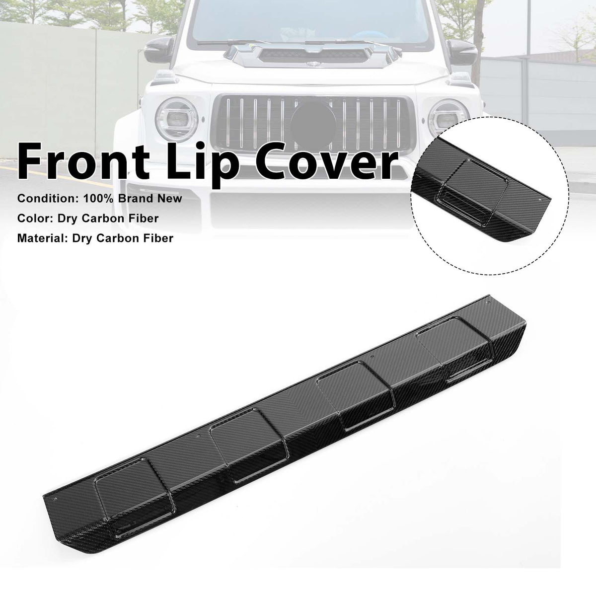 2019-2023 Mercedes Benz G-Class W464 W463A B700 B800 B900 Carbon Front Lip Cover Generic