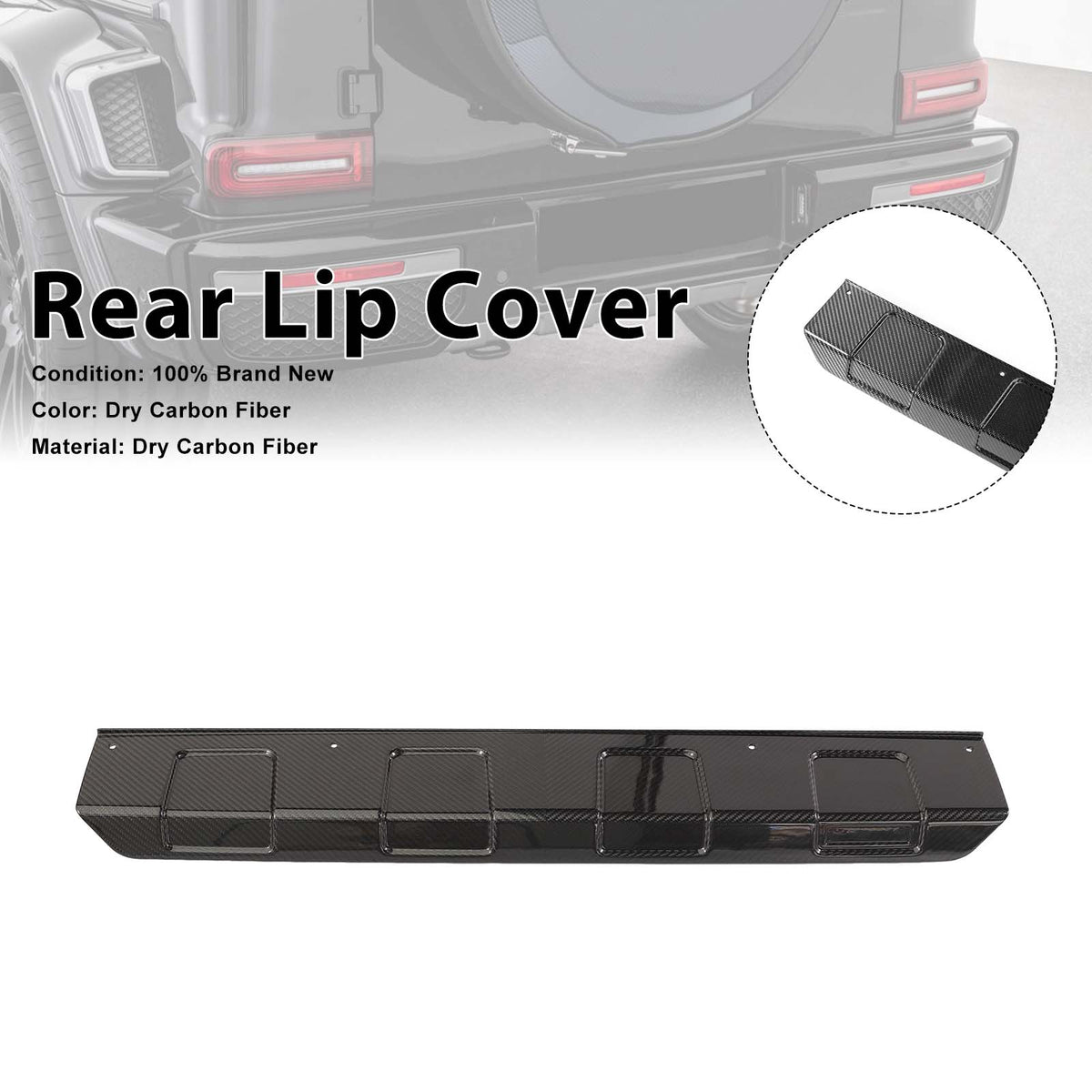 2019-2023 Mercedes Benz G-Class W464 W463A B700 B800 B900 Carbon Rear Lip Cover Generic