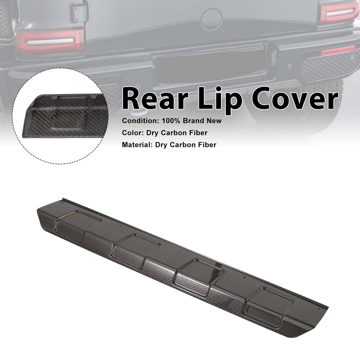 2019-2023 Mercedes Benz G-Class W464 W463A B700 B800 B900 Carbon Rear Lip Cover Generic