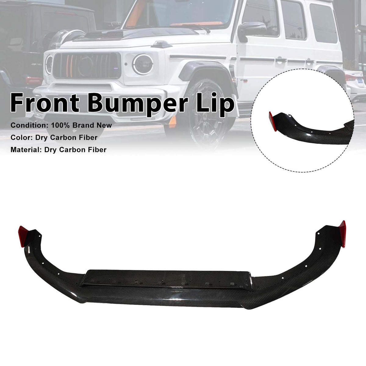 2019-2023 Mercedes Benz G-Class W464 W463A B700 B800 B900 Dry Carbon Front Bumper Lip Generic