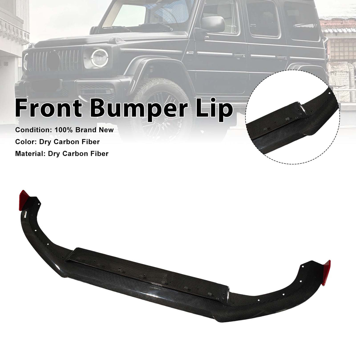 2019-2023 Mercedes Benz G-Class W464 W463A B700 B800 B900 Dry Carbon Front Bumper Lip Generic