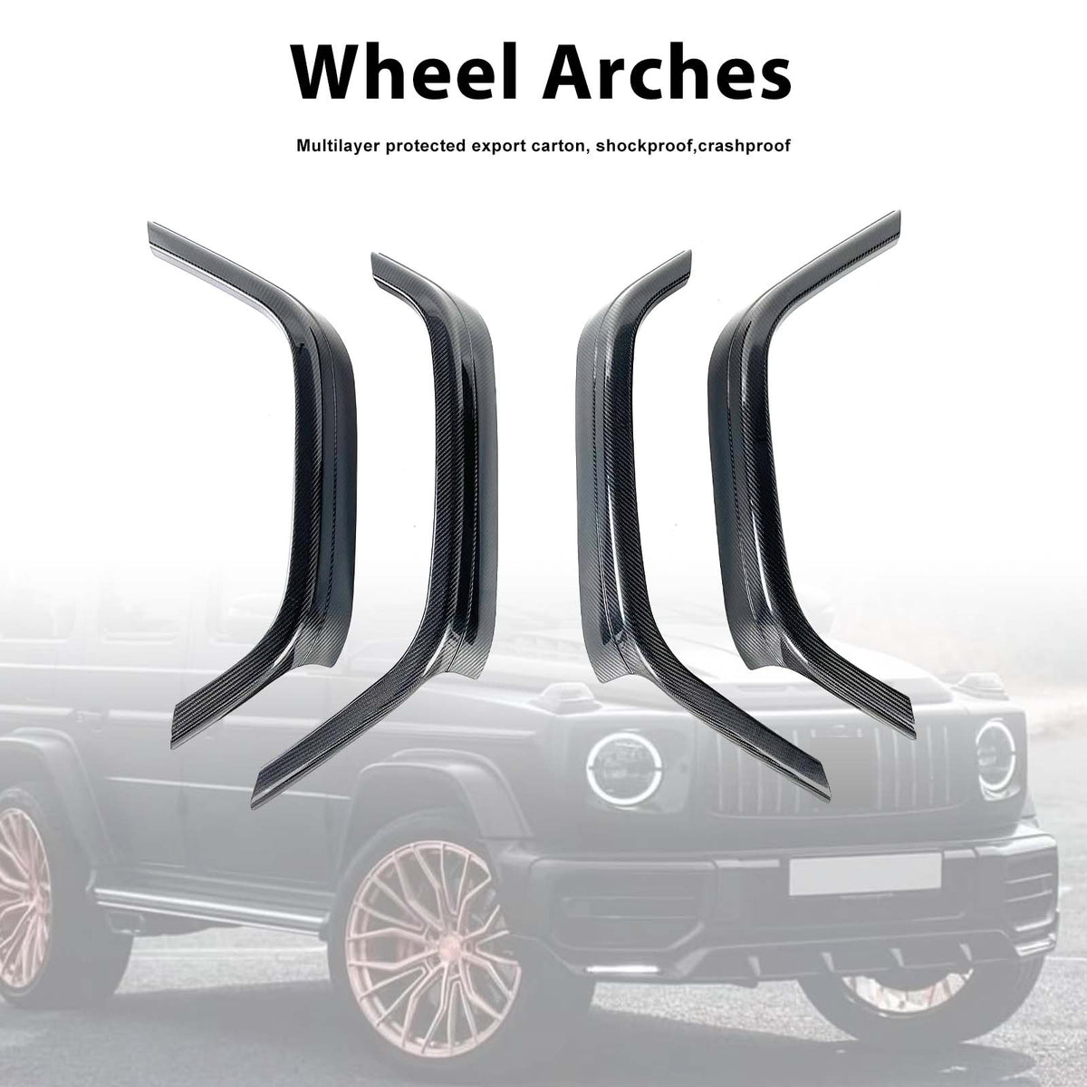 2019-2023 Mercedes Benz G-Class W464 W463A B700 B800 B900 Dry Carbon Front Rear Wheel Arches Generic