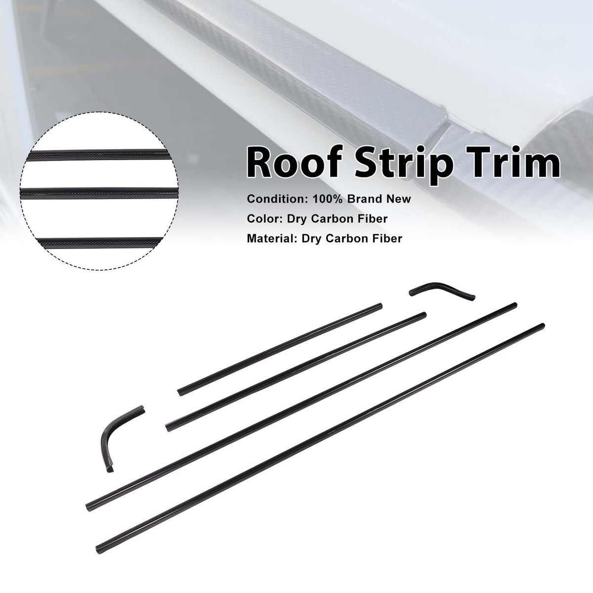2019-2023 Mercedes Benz G-Class W464 W463A Dry Carbon Roof Strip Trim Generic