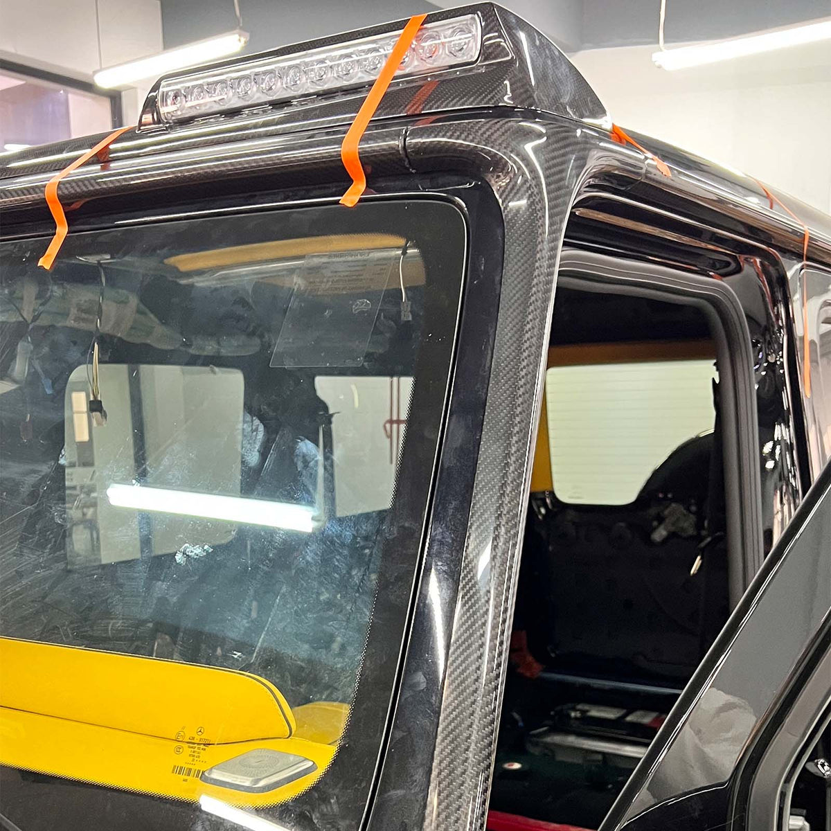 2019-2023 Mercedes Benz G-Class W464 W463A Carbon Fiber Front Window A-Pillar Addon Generic
