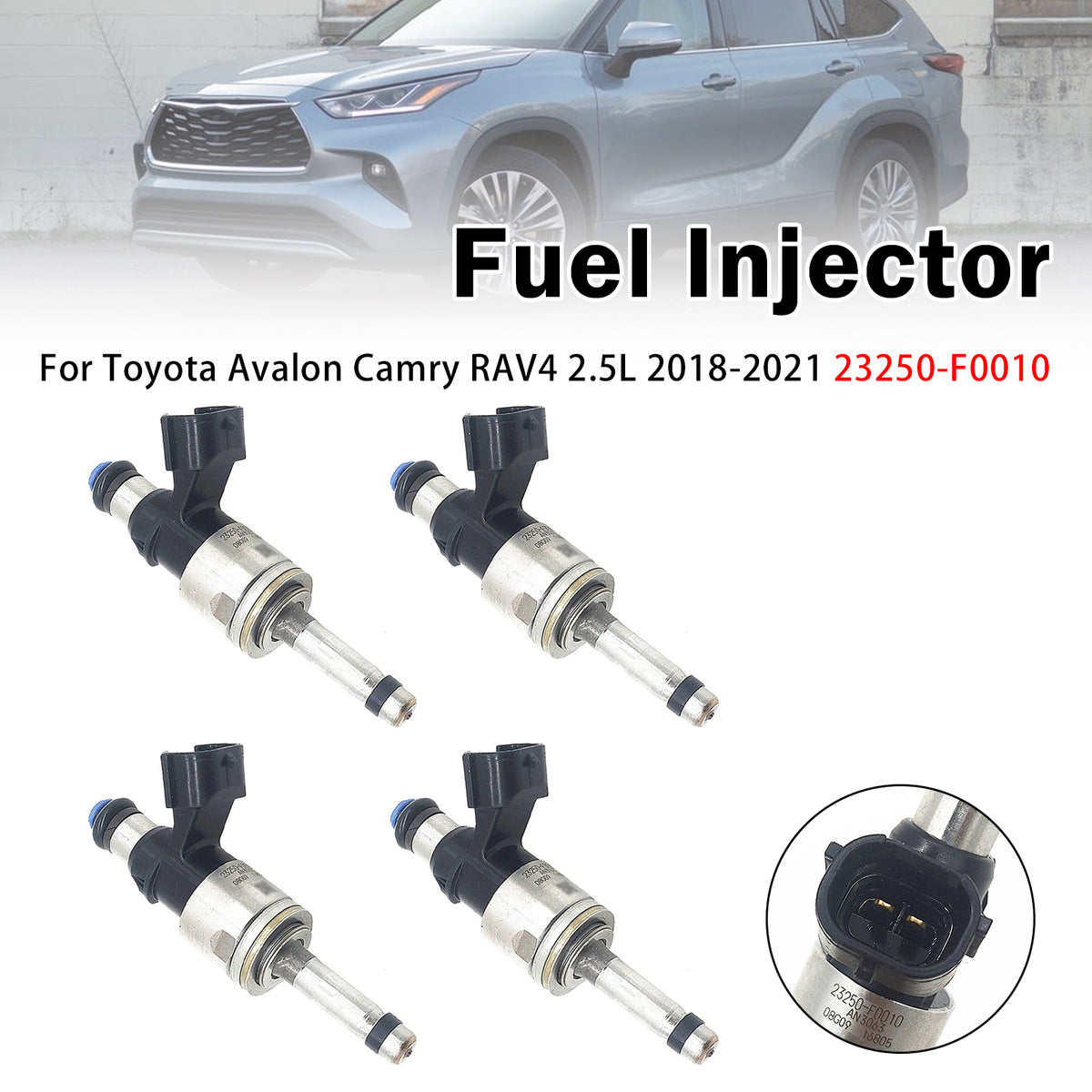 2018-2021 Toyota Camry 2.5L Gas/Hybrid 4Pcs Fuel Injector 23250-52010 23250-F0010 Generic