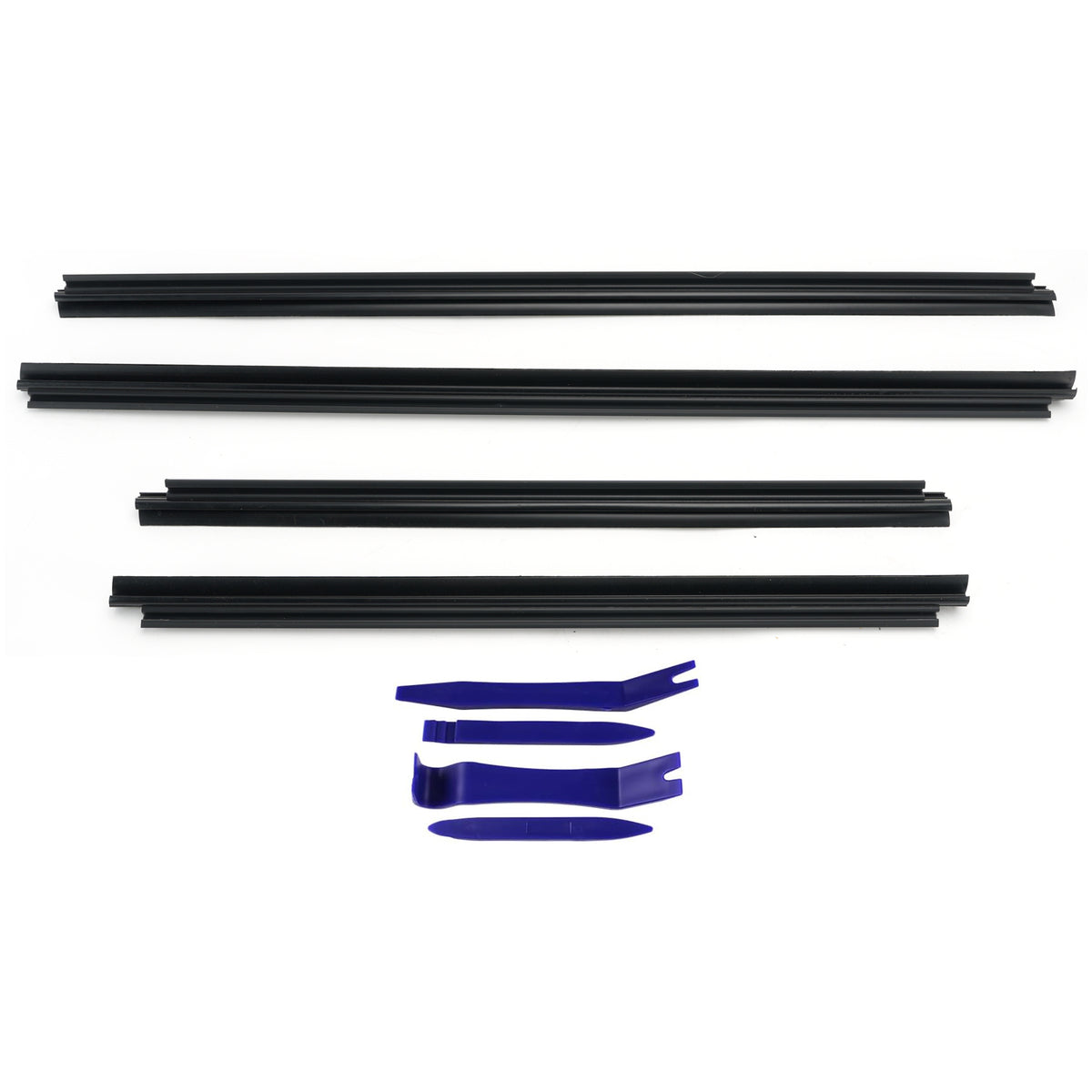 2009-2013 Toyota Corolla 4Pcs Inner Door Window Glass Weatherstrip 68173-12310 68171-12340 Generic