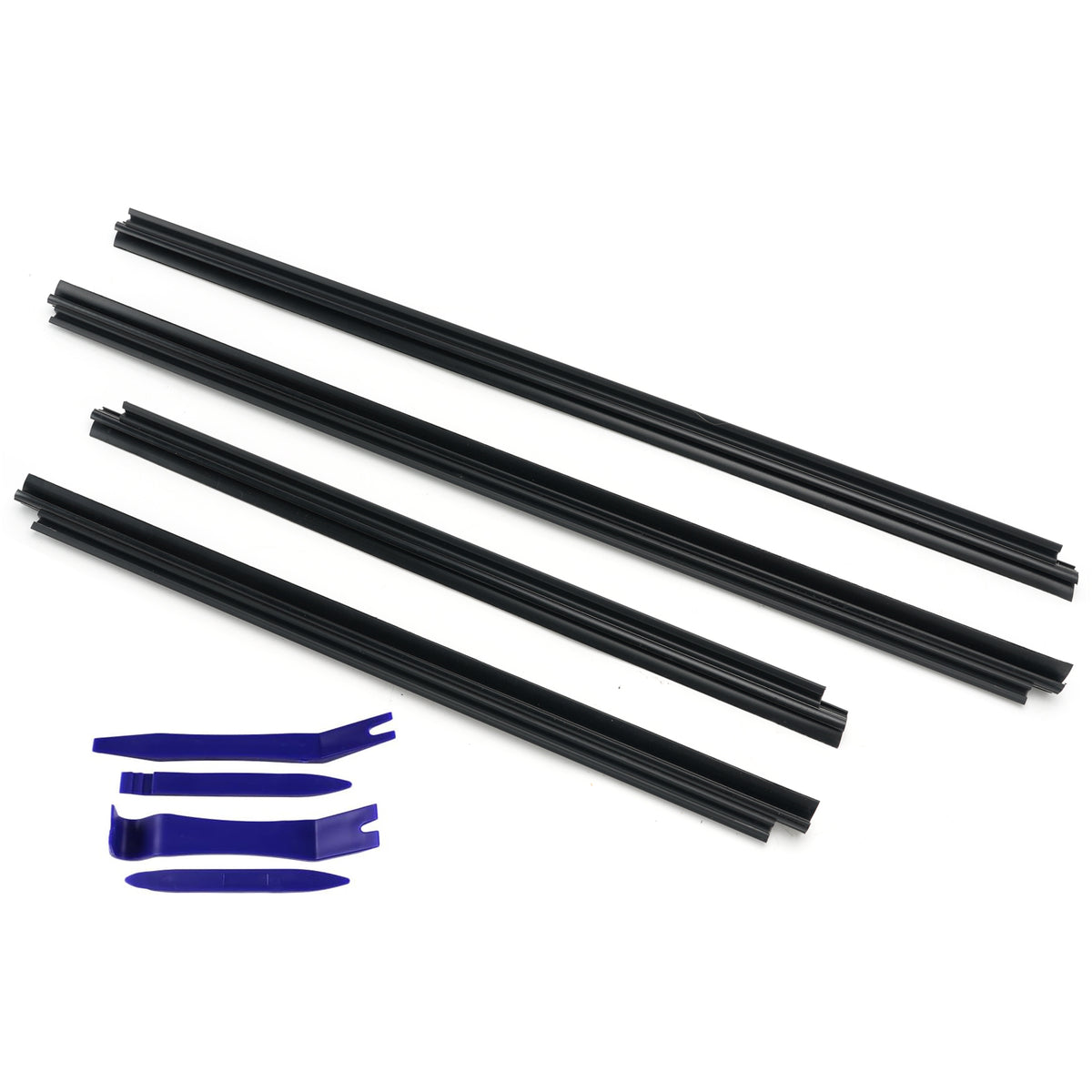 2009-2013 Toyota Corolla 4Pcs Inner Door Window Glass Weatherstrip 68173-12310 68171-12340 Generic