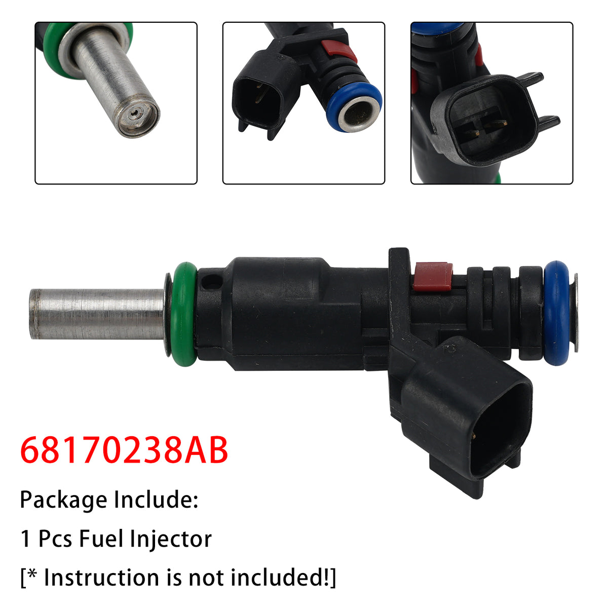 2018-2020 Jeep Grand Cherokee Trackhawk 6.2L V8 1Pcs Fuel Injector 68170238AB Generic
