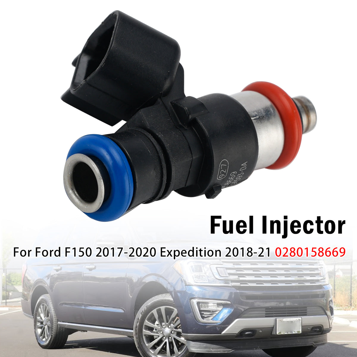 2018-2021 Ford Expedition 3.5 V6 VIN T 1Pcs Fuel Injector 0280158669 FJ1491 Generic