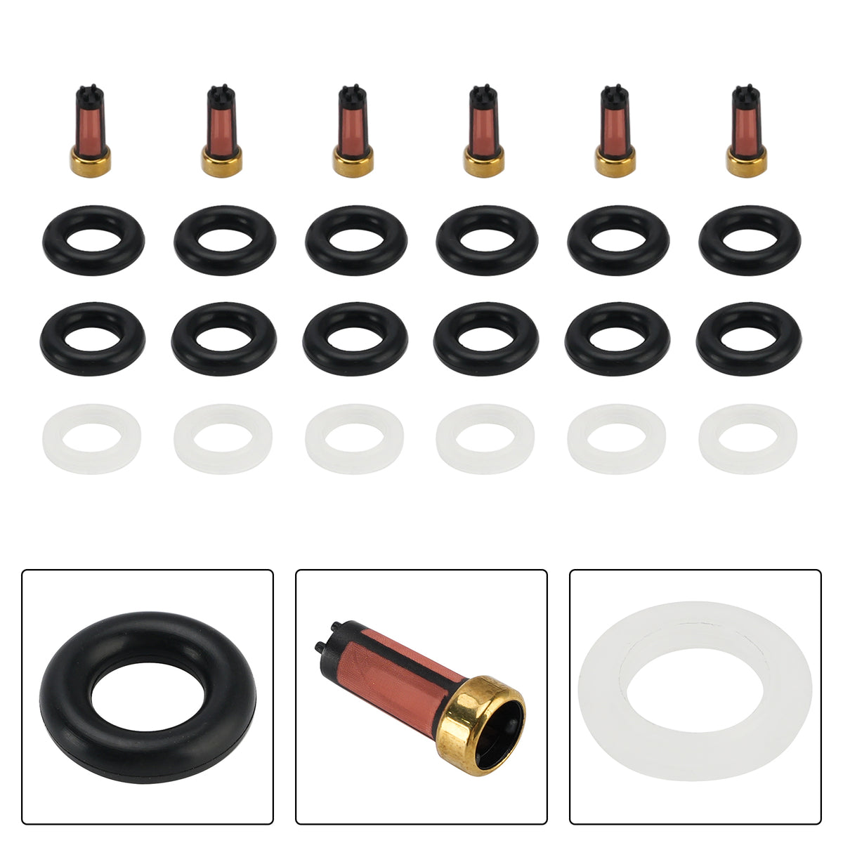2000-2007 Ford Mondeo Mk III 2.5 V6 24V LCBD 170HP Fuel Injector Seal O-Ring 0280150158 0280155911 0280155885 Generic