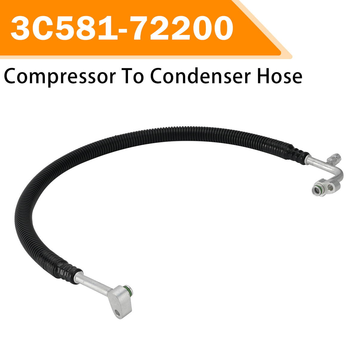 Kubota Tractors M8540HDNBC10 (Hydraulic Shuttle, 4wd/10 speed/Narrow/Cabin) Compressor To Condenser Hose 3C581-72232 3C581-72200 Generic