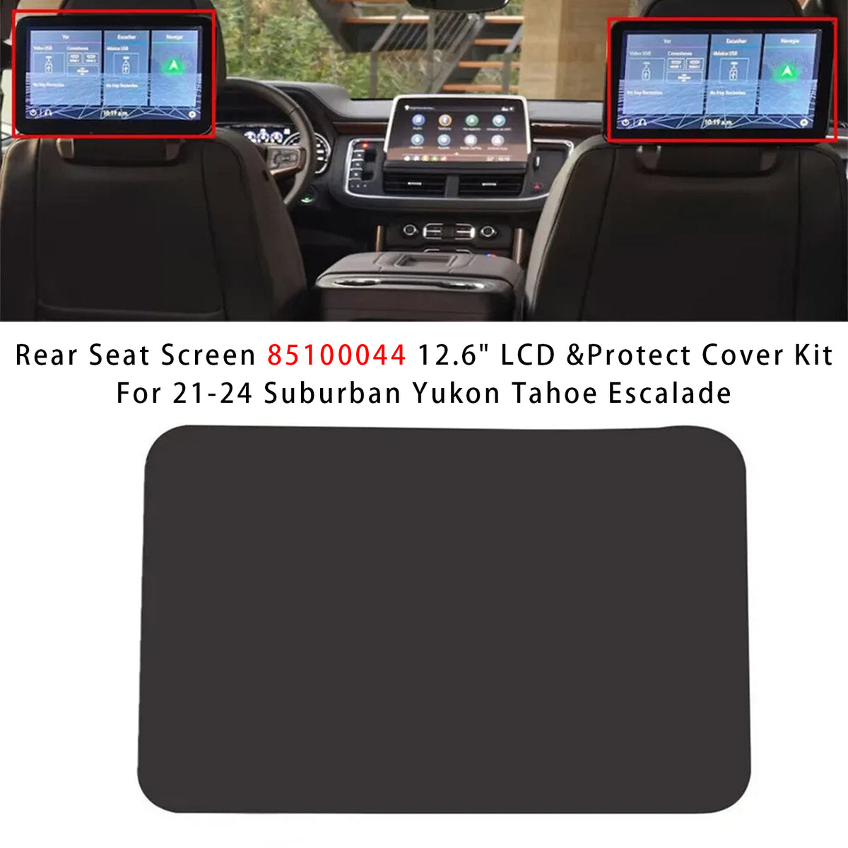 2021-2023 CHEVY Suburban Rear Seat Screen 12.6" LCD & Protect Cover Kit 85100043 84981266 Generic