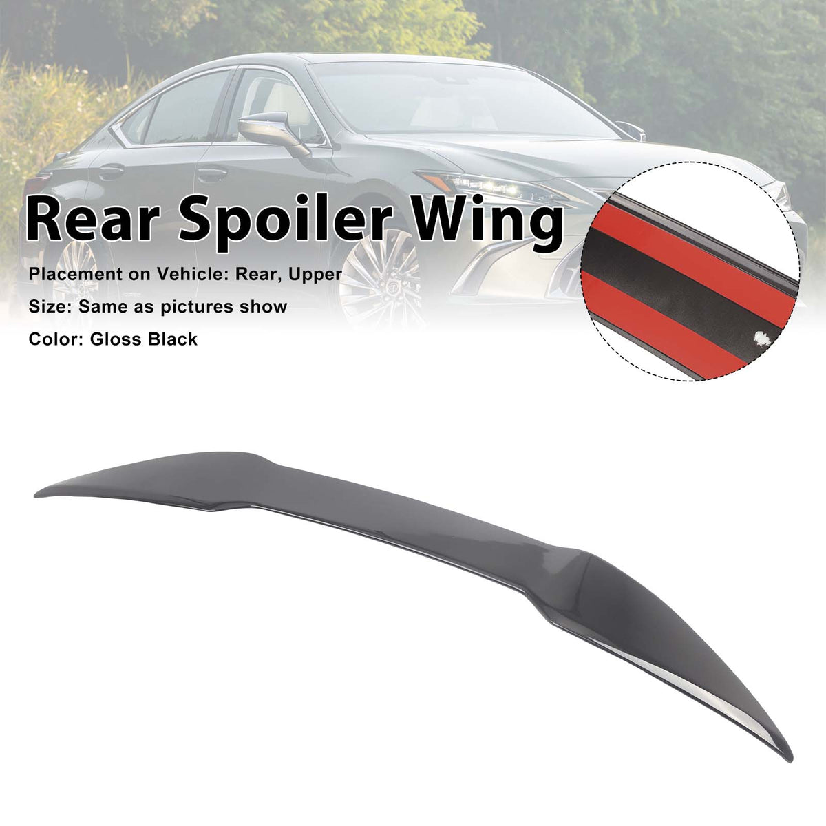 2019-2025 Lexus ES350 ES300h TRD Style Rear Spoiler Wing Generic