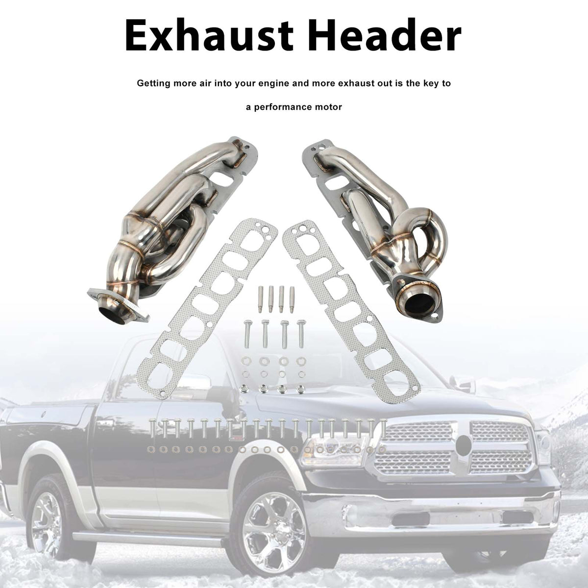 2009-2018 Dodge Ram 1500 5.7L HEMI Engines Steel Exhaust Manifold Header Generic