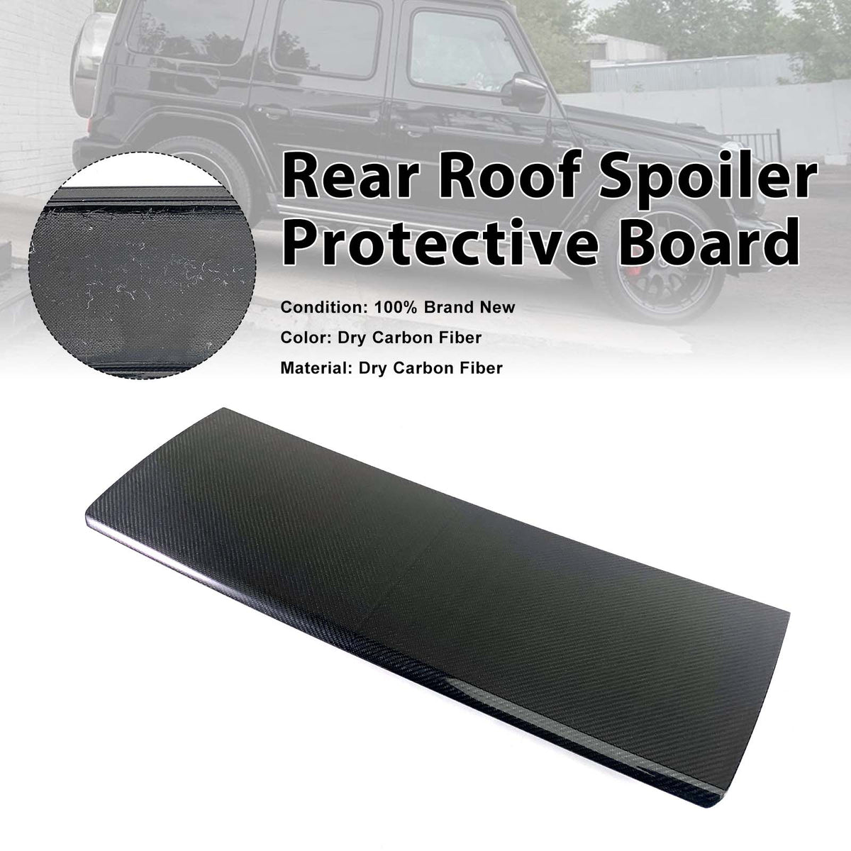 2019-2023 Mercedes Benz G-Class W464 W463A Carbon Fiber Rear Roof Spoiler Protective Board Generic