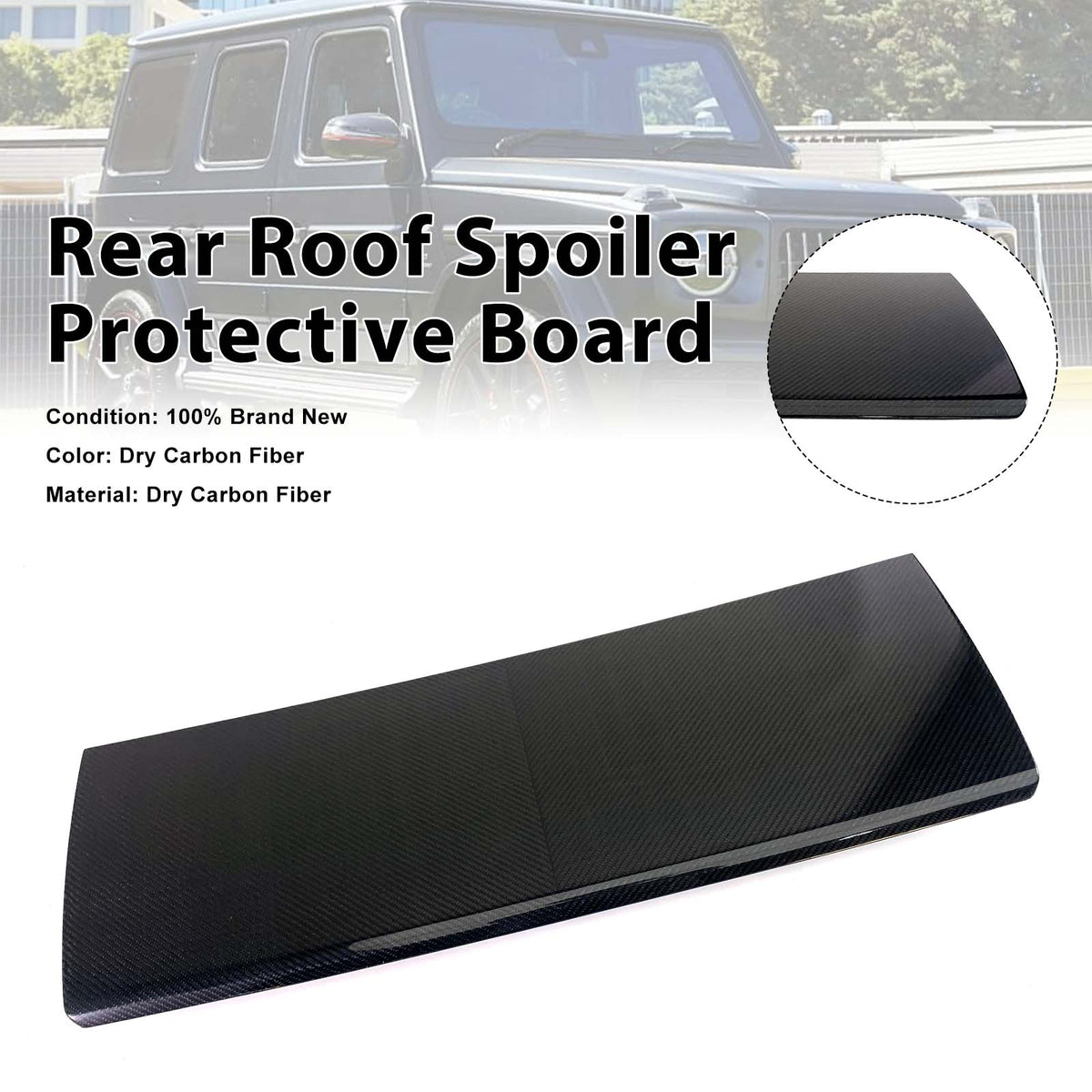 2019-2023 Mercedes Benz G-Class W464 W463A Carbon Fiber Rear Roof Spoiler Protective Board Generic