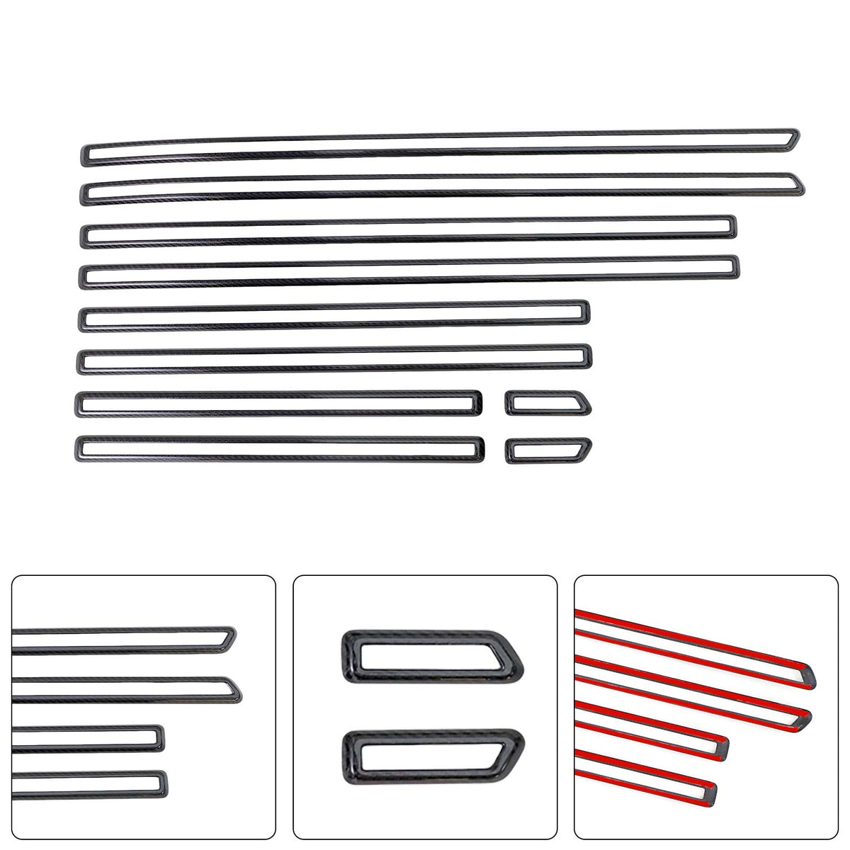 2019-2026 Mercedes Benz G-Class W464 W465 Carbon Fiber Door Body Side Molding Trim Generic
