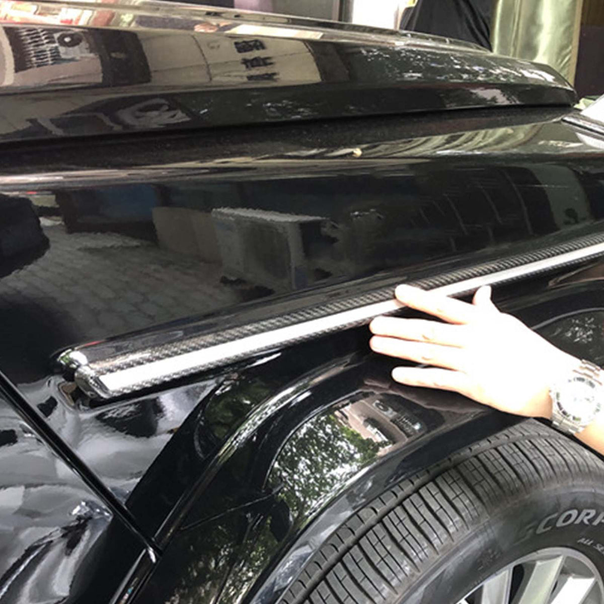 2019-2026 Mercedes Benz G-Class W464 W465 Carbon Fiber Door Body Side Molding Trim Generic